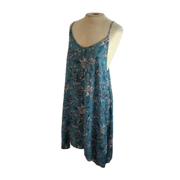 Unbranded Dresses & Skirts - Floral Racerback Gauzy Handkerchief Hem Dress